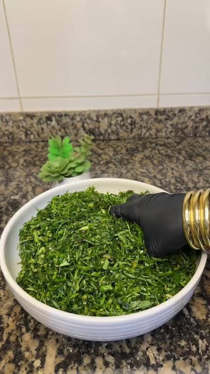 Feuille de patate hachée