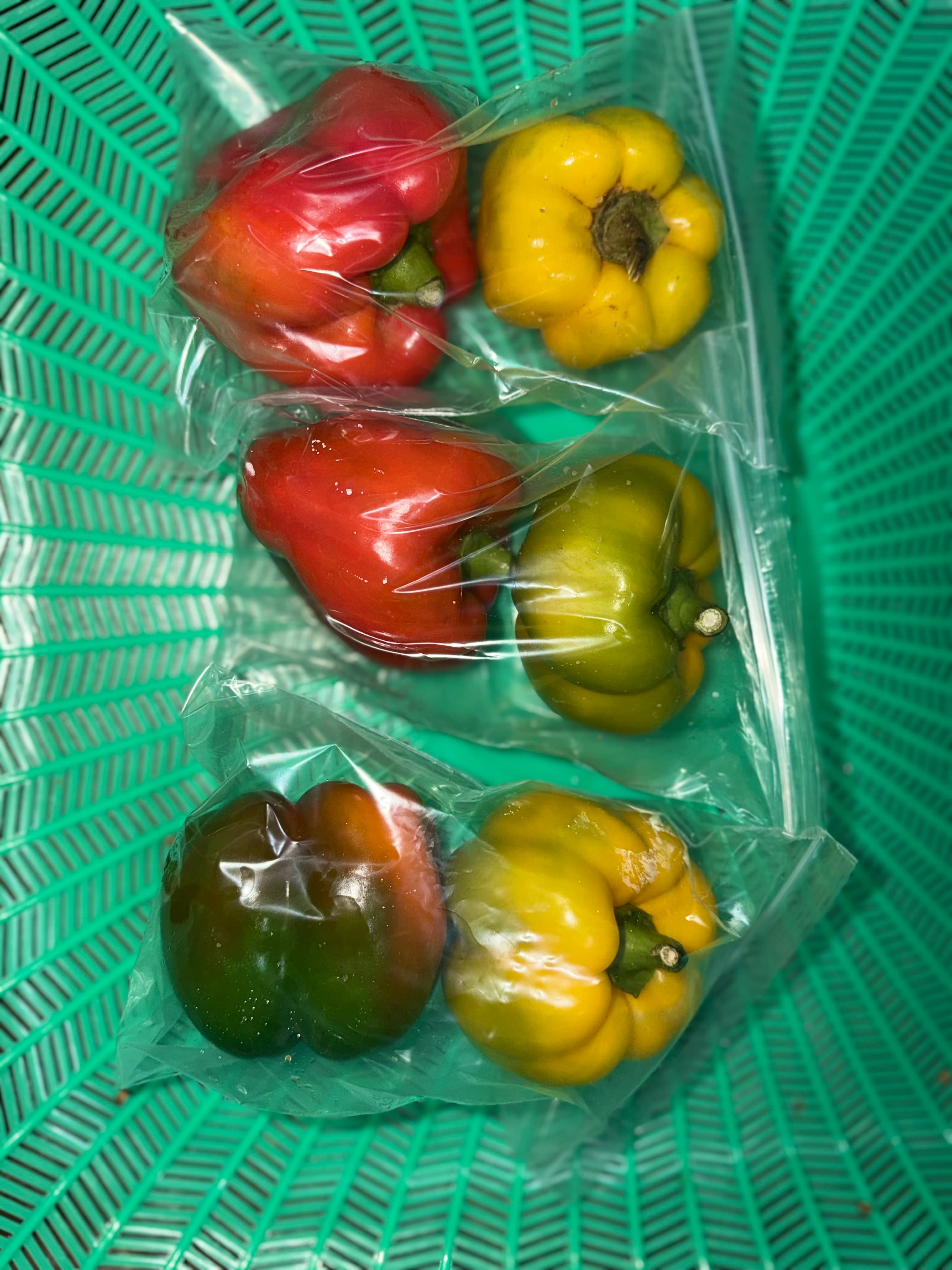 Sachet de poivrons jaune et rouge